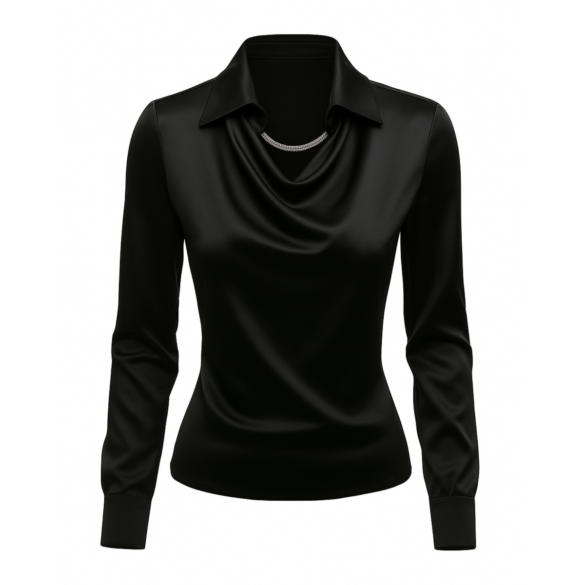 Lynn Elegante Bluse - Schwarz